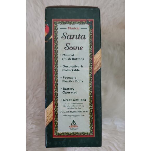 1999 Vintage Holiday Creations Musical Santa Scene w/reindeer - Picture 10 of 10